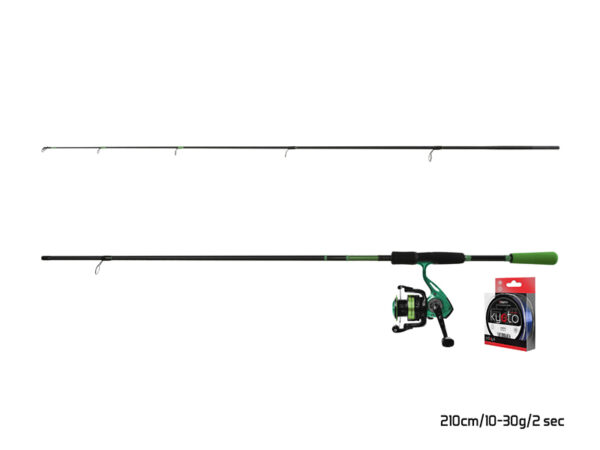 Ridvakomplekt Delphin GreenSPIN 240cm/30g + 3T + 0.234mm, SKU 101005747
