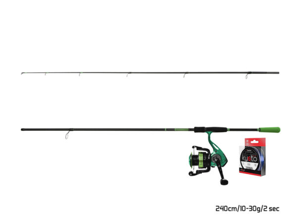 Ridvakomplekt Delphin GreenSPIN 240cm/30g + 3T + 0.234mm, SKU 101005747