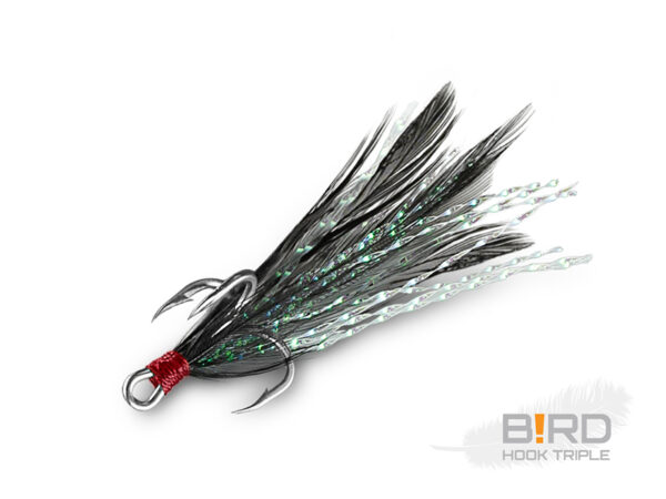 Kolmikkonks Delphin B!RD / 3pcs black feathers #4, SKU 101003101