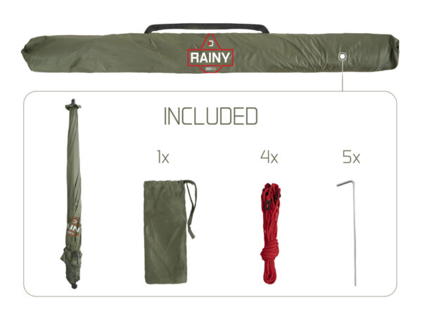 Kalastusvihmavari Delphin RAINY 250cm/green, SKU 101003320