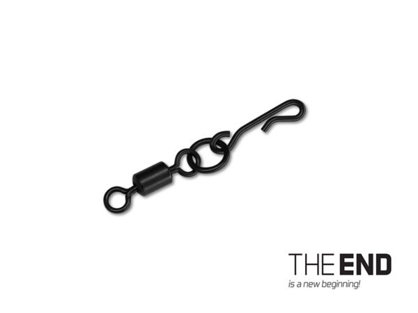 Pööral with a ring and a Q-shaped snap Delphin THE END Q-Cast / 10 pcs #4/20kg, SKU 101003587