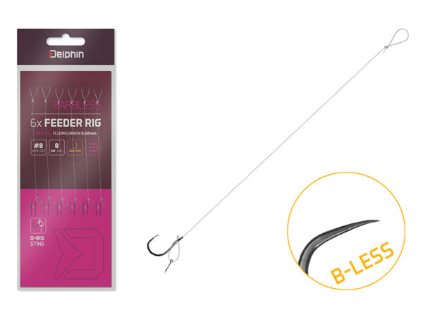 Lips Delphin FLR D-rig / 6pcs 8cm / 0.22mm / B-LESS #8 / Sting 7mm, SKU 101003779