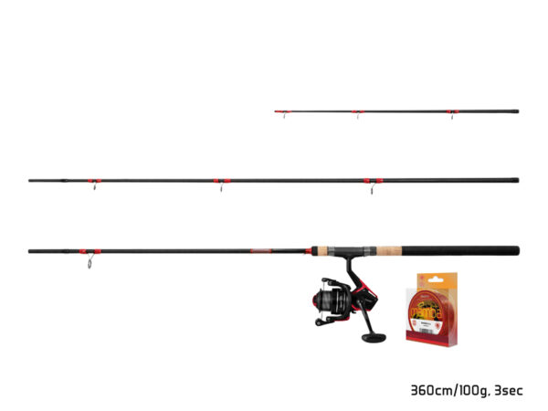 Feeder set Delphin RedFEED 360cm + 4T + 0.23mm, SKU 101004209