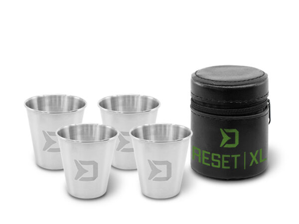 Set of stainless steel shots Delphin RESET XL 4in1, SKU 101004381