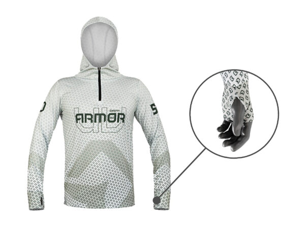 Kapuutsiga särk Delphin UV ARMOR 50+ Olive (XL), SKU 101004749