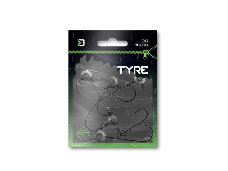 Jigipea with a grub keeper Delphin TYRE / 5 pcs 30g-5/0, SKU 101005288