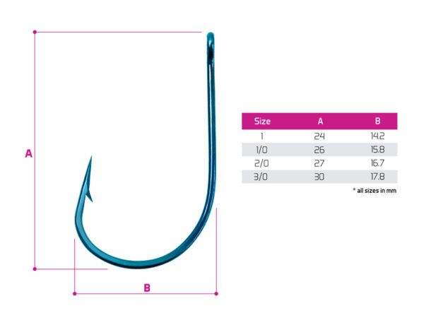 Konks Delphin B! NEO ZanderPoint BLU / 10pcs 1/0, SKU 101005127