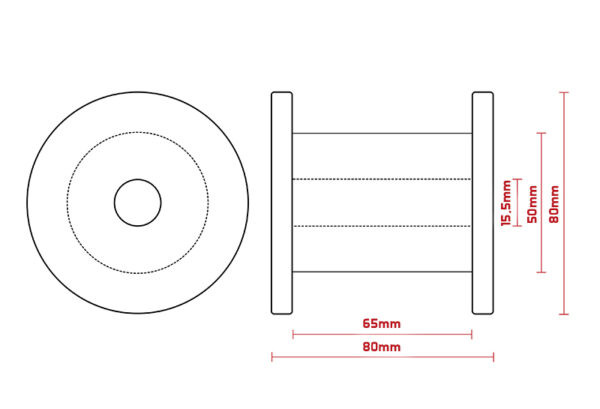 Line spool 300-1200m black, SKU 600998002