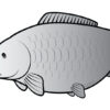 Kleeps Carp sticker SILVER, SKU 795010080