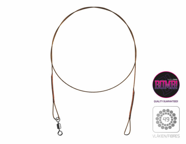 Terastross BOMB! with swivel and loop / 49 fibres 2pcs/50cm/11kg, SKU 917301150