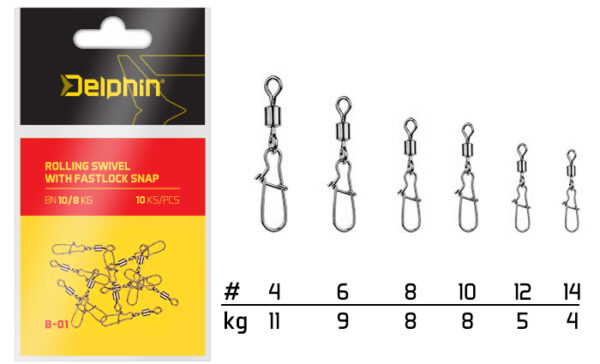 Lõks+pööral Fastlock Snap BN/6, SKU 969B01006