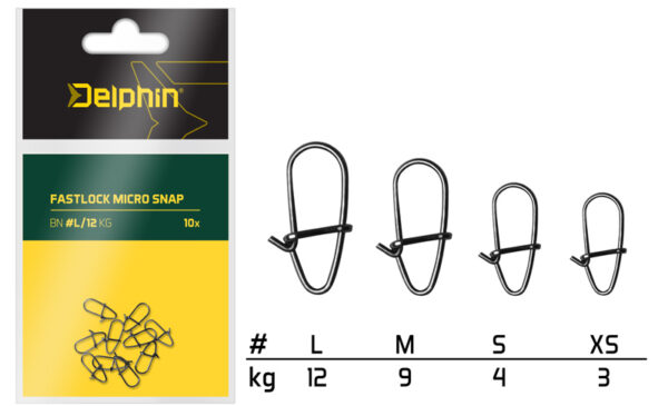 Kiirkinnitus  Fastlock micro snap / 10pcs L/12kg, SKU 969C04100