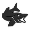 3D sticker Delphin PIKE Black