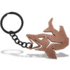 Key chain with a bottle opener Delphin PIKENER Bronze