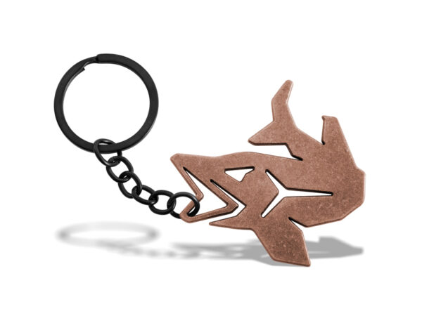 Key chain with a bottle opener Delphin PIKENER Bronze