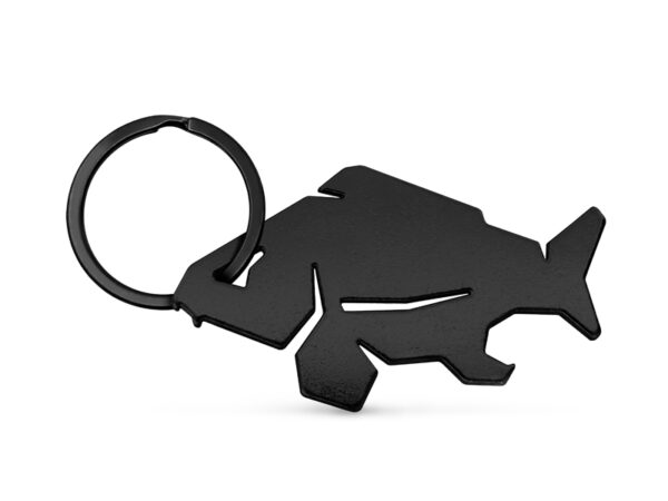 Key chain with a bottle opener Delphin CARPENER Black
