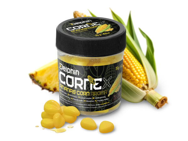 Artificial bait Delphin CorneX Pop Up / 60pcs Corn-Ananas