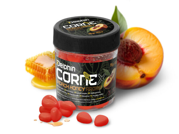 Artificial bait Delphin CorneX Pop Up / 60pcs Honey-Peach
