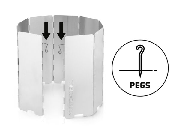 Stove wind guard Delphin WindWALL 75x25cm / 9 panels, SKU 101006076