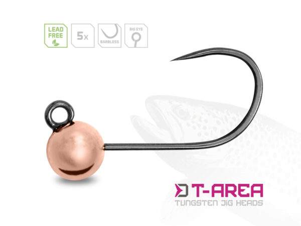Jigipea volfram Delphin T-AREA BL / 5 pcs copper/6.4mm/2.2g/#4