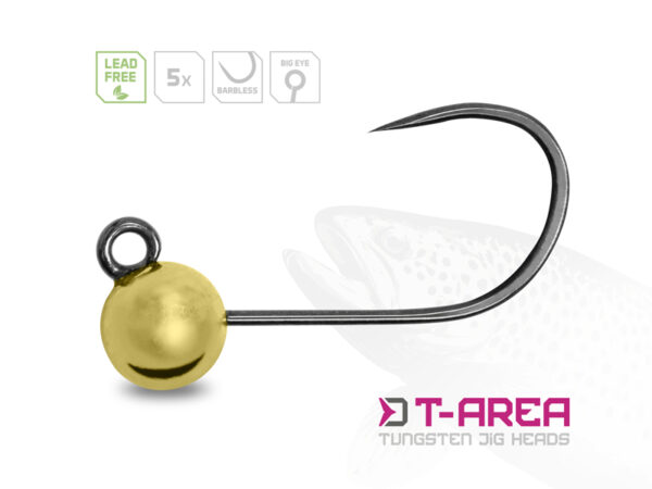 Jigipea volfram Delphin T-AREA BL / 5 pcs golden/6.4mm/2.2g/#4