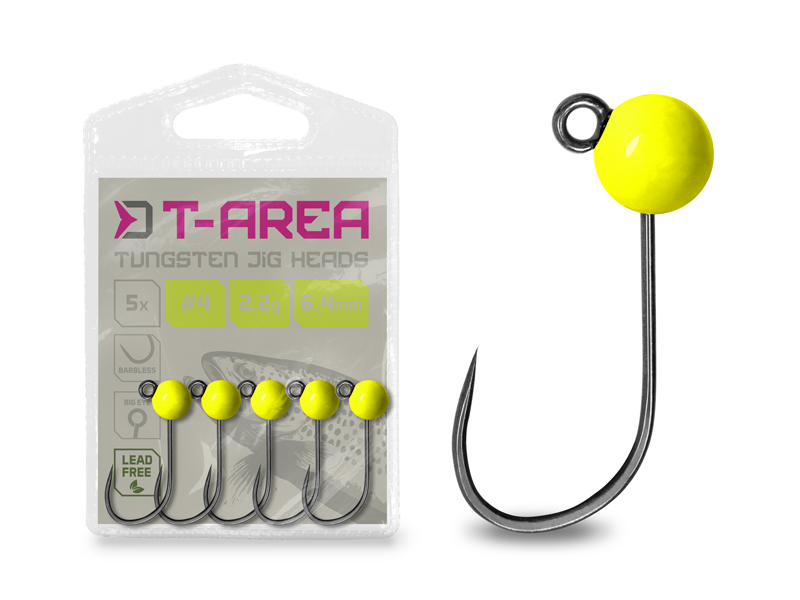 Jigipea volfram Delphin T-AREA BL / 5 pcs fluo yellow/4.6mm/0.9g/#6 - Image 2
