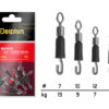 Quick change anti twist swivel Delphin FDR Quicker / 10 pcs #7/19kg