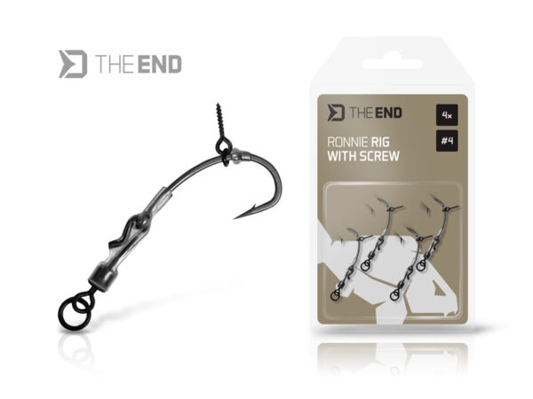 Rig THE END Ronnie Rig with a bait screw /4 pcs size.8