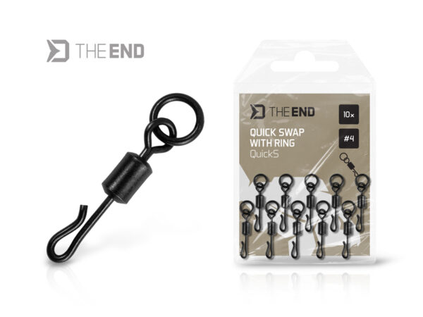 Quick swap swivel with a ring Delphin TheEND QuickS / 10 pcs #4
