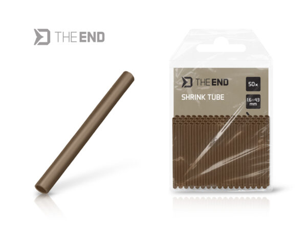 Shrink tube Delphin TheEND / 50 pcs 1.6mm x 43mm / brown