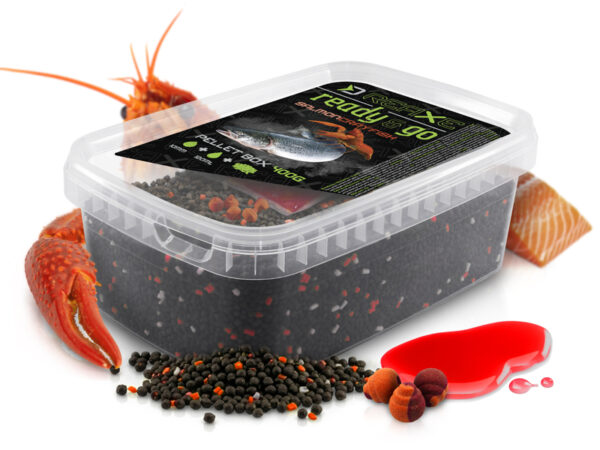 Pellet box Delphin Reaxe READY&GO Salmon-Crayfish/400g