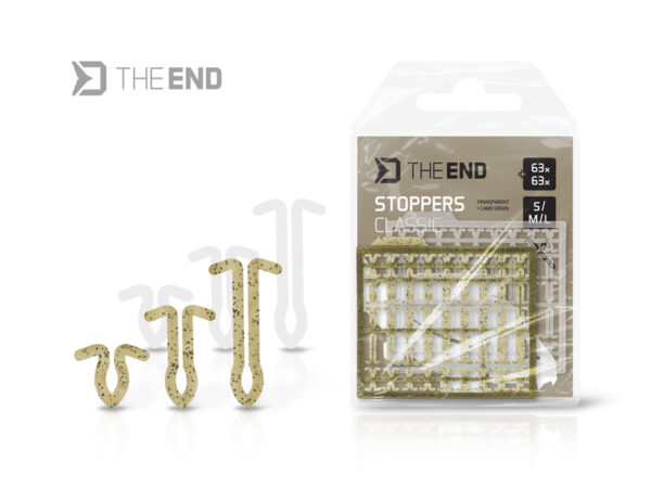 Mix of boilie stoppers Delphin CLASSIC / 126 pcs S.M.L/transparent+camo green